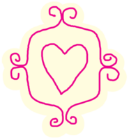 coeur dessiné à la main png