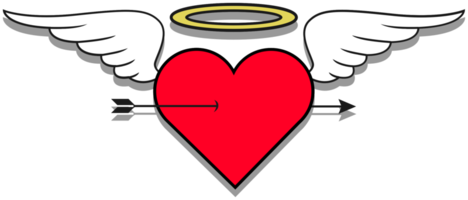 Heart angel png