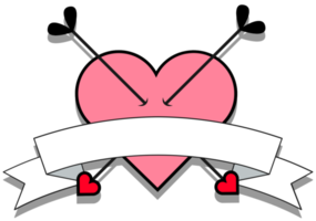 Heart banner png