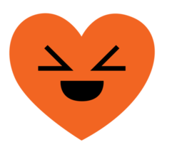 Heart emoji laugh