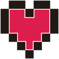 coeur pixélisé png