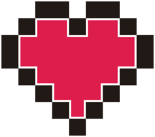 Heart pixelate png