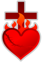 corazón asustado png