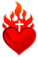 corazón asustado png