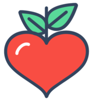 coeur de ligne plate png