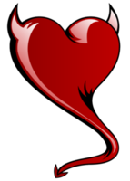 cuore con tatuaggio di corno
