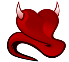 coeur avec tatouage de corne png