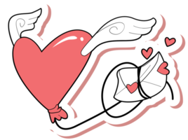 Heart wing with letter png