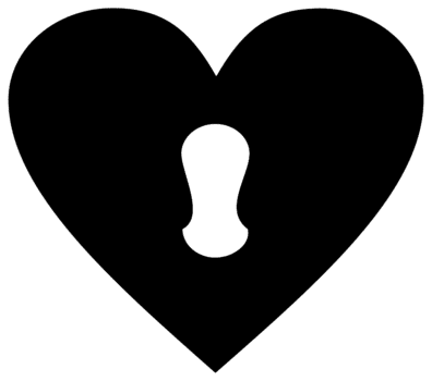 Heart hole key png