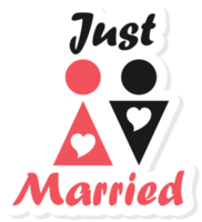 Heart just married png