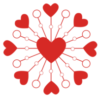 Heart snow flake png