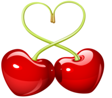 Heart cherries png