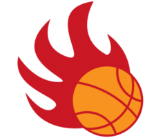 basket-ball en feu png