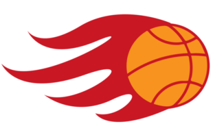 basquete em chamas png