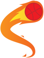 Basketball in Flammen png