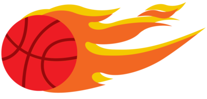 Basketball in Flammen png