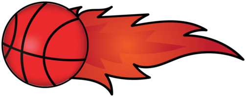 Basketball in Flammen png