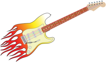 flammes guitare png