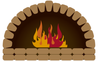 Pizzaofen in Flammen png