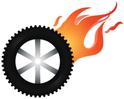 Burn out tire png