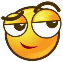 emoji cirkel ansikte smirk png