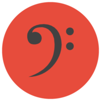 Musical note symbol circle icon png