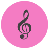 icône de cercle symbole note de musique png