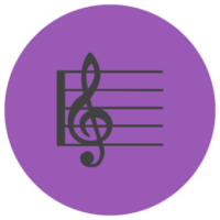 icône de cercle symbole note de musique png