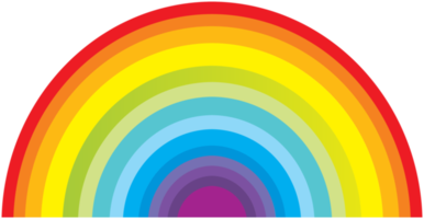 Rainbow half circle png