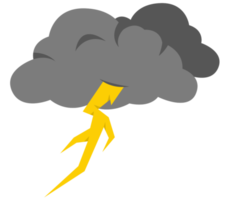 nube de rayo png