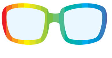 óculos de arco-íris