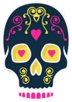 calavera de azúcar de muerte png