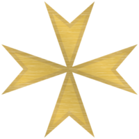 Gold maltese cross png