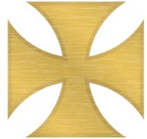 Gold maltese cross png