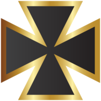 cruz maltesa de oro png