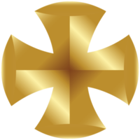 cruz maltesa de oro png