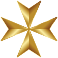 gouden Maltezer kruis png
