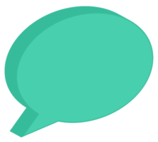 Speech bubbles isometric png