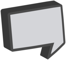 Speech bubble 3D png