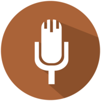 microphone icône plate png