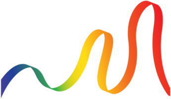 Rainbow ribbon png