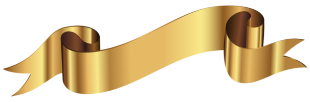 Golden ribbon png