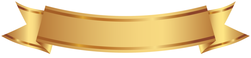 Golden decorative banner png