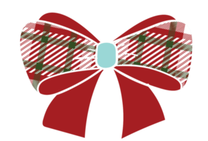 Cute bow with pattern png