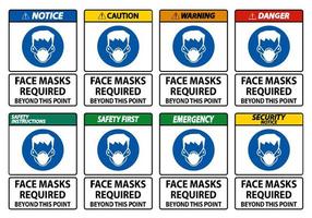 Face Masks Required vector