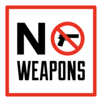 No firearms sign
