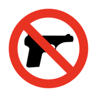 No firearms sign  png