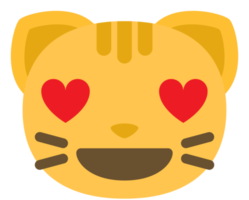 emoji gato cara amor png