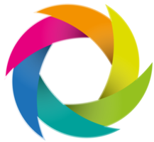 diseño de logotipo del arco iris png