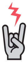 rockmuziek pictogram metalen hand zingen png